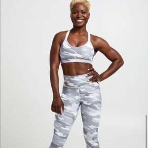 Soul Cycle Brushed Camo leggings and sports bra set
